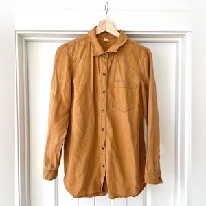 Mustard Yellow Utility Button Down Shirt